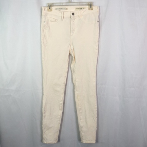 Anthro PILCRO and the Letterpress Cream High-Rise Skinny Ankle Cords  Size 28 - Picture 6 of 13